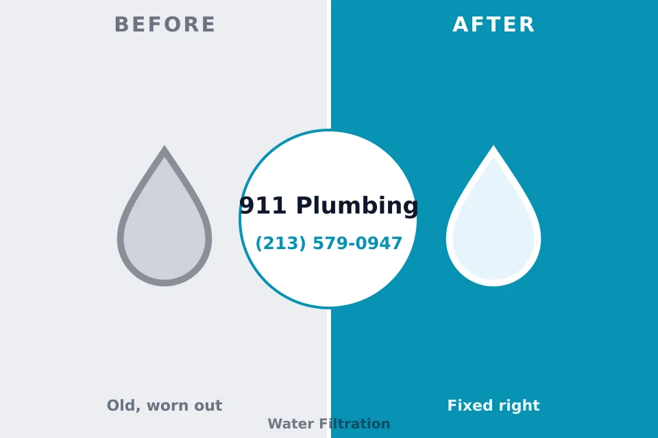 Before and after: plumbing repair Worthington, KY
